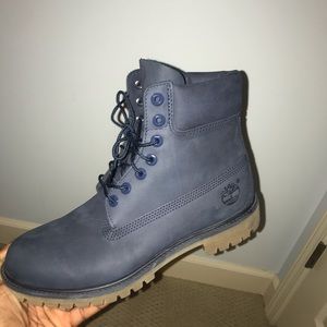 Navy blue waterproof  timberlands boots